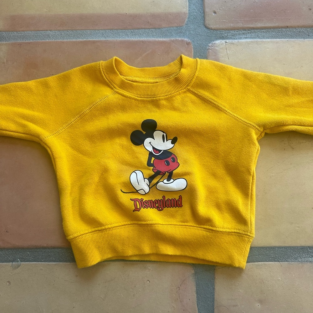 Disney Kids Yellow Mickey Mouse Sweatshirt